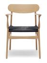 CH26 Dining Chair, Eiche geseift, Schwarz