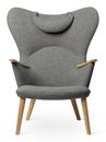 CH78 Mama Bear Chair, Fiord - grau, Eiche geseift, Mit Nackenkissen