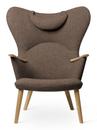 CH78 Mama Bear Chair, Fiord - braun, Eiche geseift, Mit Nackenkissen