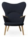 CH78 Mama Bear Chair, Fiord blau (782), Eiche geseift, Ohne Nackenkissen