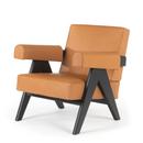 Capitol Complex Armchair, Eiche schwarz gebeizt / Leder cognac (13Z360)