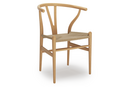 CH24 Wishbone Chair, Eiche klar lackiert, Geflecht natur