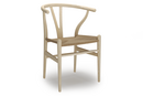 CH24 Wishbone Chair, Esche Weißöl, Geflecht natur