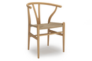 CH24 Wishbone Chair, Buche geölt, Geflecht natur