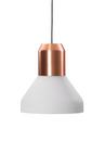 Bell Light Pendant Lamp, Kupfer, Opalglas weiß, H 23 x ø 35 cm