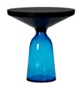Bell Side Table, Schwarz brünierter Stahl, klar lackiert, Saphir-blau
