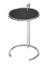 Adjustable Table E 1027, Metallplatte schwarz