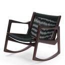 Euvira Rocking Chair, Eiche braun gebeizt, schwarz