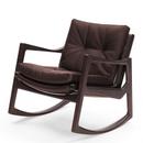 Euvira Rocking Chair Soft, Eiche braun gebeizt, Leder Classic chocolate