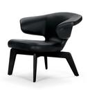 Munich Lounge Chair, Classic Leder schwarz, schwarz gebeizt