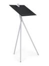 Notos Standing Desk, Esche schwarz gebeizt / weißaluminium RAL 9005