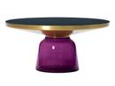 Bell Coffee Table, Messing, klar lackiert, Amethyst-violett