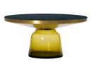 Bell Coffee Table, Messing, klar lackiert, Citrin-gelb