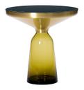 Bell Side Table, Messing, klar lackiert, Citrin-gelb