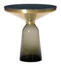 Bell Side Table, Messing, klar lackiert, Quarz-grau
