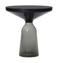 Bell Side Table, Schwarz brünierter Stahl, klar lackiert, Quarz-grau