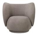Rico Lounge Chair, Stoff Brushed - Warm grey