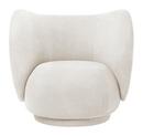 Rico Lounge Chair, Stoff Bouclé - Off-White