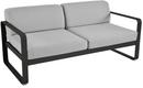 Bellevie 2-Sitzer-Sofa, Flanellgrau, Lakritz