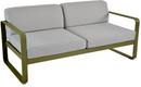 Bellevie 2-Sitzer-Sofa, Flanellgrau, Pesto