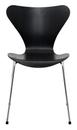 Serie 7 Stuhl 3107, Gefärbte Esche, Black, Chrome