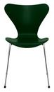 Serie 7 Stuhl 3107, Gefärbte Esche, Evergreen, Chrome