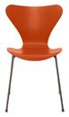 Serie 7 Stuhl 3107, Gefärbte Esche, Paradise Orange, Chrome