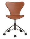 Serie 7 Drehstuhl 3117 / 3217 Vollpolsterung, Ohne Armlehnen, Leder Grace walnut, Brown bronze