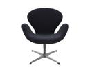 Swan Chair, Sonderhöhe 48 cm, Divina, Divina 191 - Black