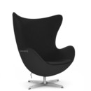 Egg Chair, Divina, Divina 191 - Black, Satingebürstetes Aluminium, Ohne Fußhocker