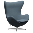 Egg Chair, Re-wool, 768 - Natural / light blue, Satingebürstetes Aluminium , Ohne Fußhocker
