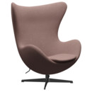 Details Fritz Hansen Egg Chair Egg Chair, Re-wool, 648 - Pale rose/natural, Black, Ohne Fußhocker