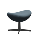 Details Fritz Hansen Egg Footstool Egg Footstool, Re-wool, 768 - Natural / light blue, Black