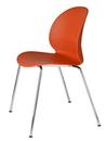 N02 Stuhl, Dunkel orange, Chrome