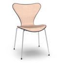 Serie 7 Stuhl mit Frontpolster, Gefärbte Esche, Black, Remix 612 - Light pink/rosa, Chrome