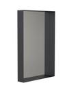 Unu Spiegel quadratisch, H 90 x B 60 cm, Schwarz matt