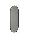 Unu Spiegel oval, H 140 x B 60 cm, Schwarz matt