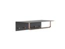 Details Frost Denmark Unu Wandgarderobe Unu Wandgarderobe, Mit Stange, Mit 4 Haken, Schwarz matt / kupfer poliert
