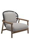 Fern Lowback Lounge Chair, Raven, Blend Linen