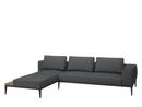 Grid Lounge Sofa, Armlehne rechts, Anthrazit, Ohne Schutzhülle