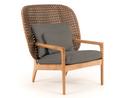 Kay Highback Lounge Chair, Brindle, Fife Platinum, Ohne Ottoman