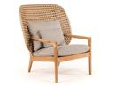 Kay Highback Lounge Chair, Harvest, Fife Rainy Grey, Ohne Ottoman