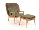 Kay Highback Lounge Chair, Brindle, Fife Lichen, Mit Ottoman