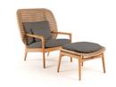 Kay Highback Lounge Chair, Harvest, Fife Platinum, Mit Ottoman