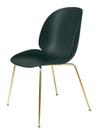 Beetle Dining Chair, Grün, Messing