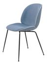 Beetle Dining Chair mit Polsterung, Jeansblau / Mattschwarz