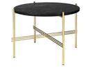 TS Coffee Table, Ø 55 x H 41 cm, Schwarz, Messing