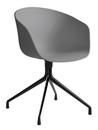 About A Chair AAC 20, grau, Aluminium schwarz pulverbeschichtet