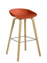 About A Stool AAS 32, Barvariante: Sitzhöhe 74 cm, Eiche lackiert, Orange