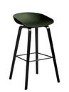 About A Stool AAS 32, Barvariante: Sitzhöhe 74 cm, Eiche schwarz lackiert, Grün